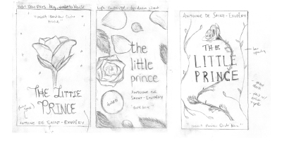 The sketches and mockups for the Fantasy Dark Romance design.