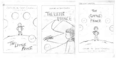 The sketches and mockups for the Sci-Fi Adventure design.