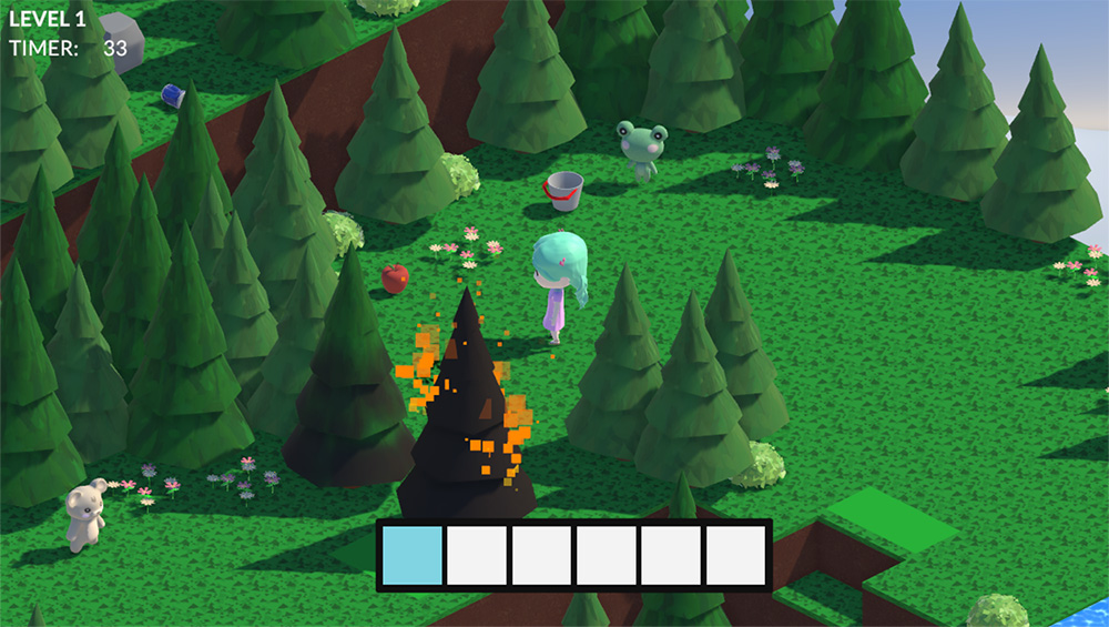 A screenshot of Level 1 of BIOME: Find Our Way Home.