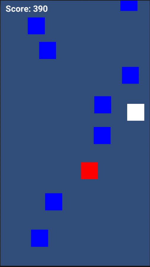 A second snapshot of the games development by using simple shapes.
