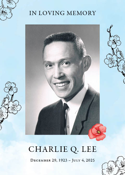 Memorial Card Charlie Front.