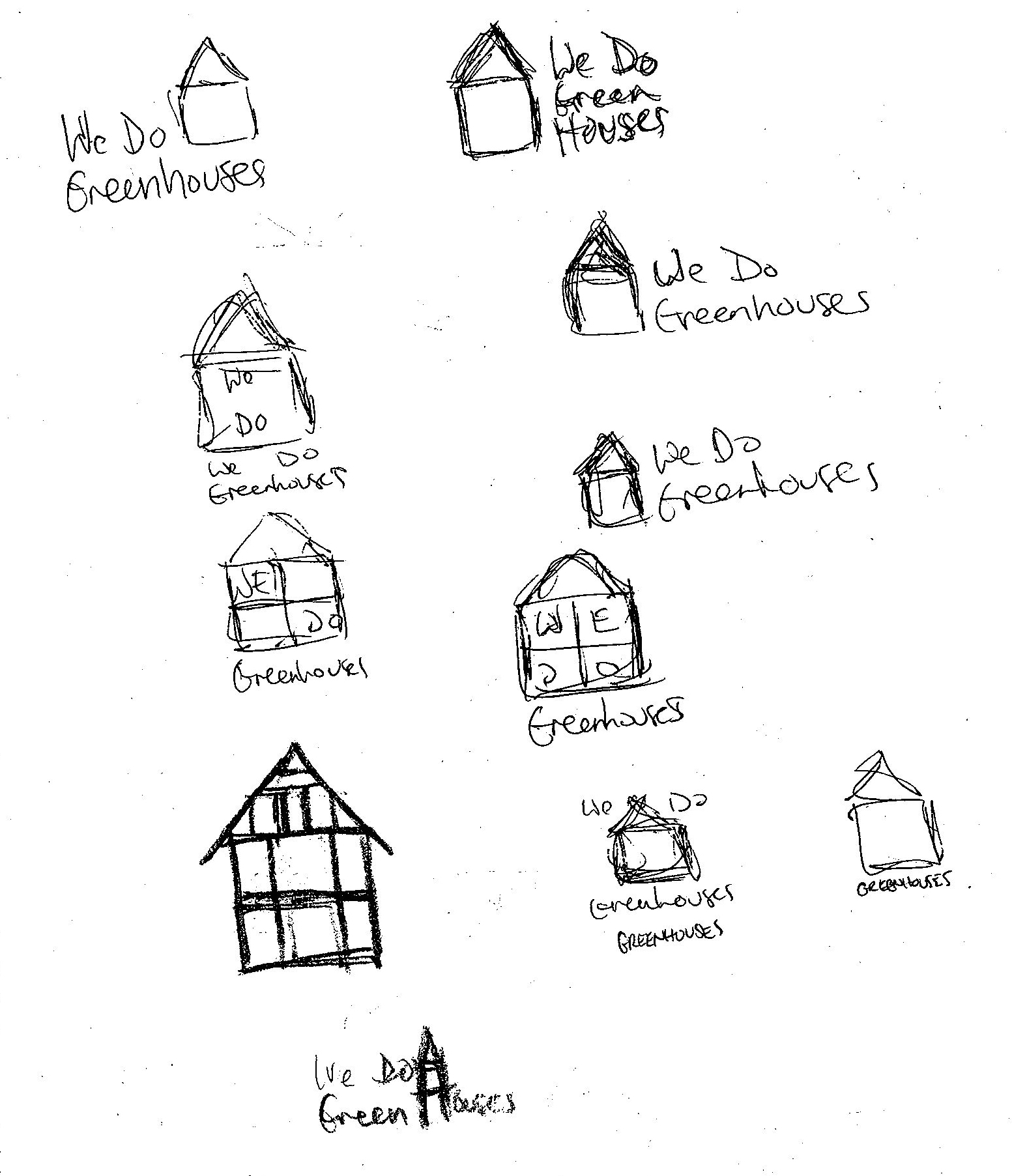 The branding guidelines created for the We Do Greenhouses website.